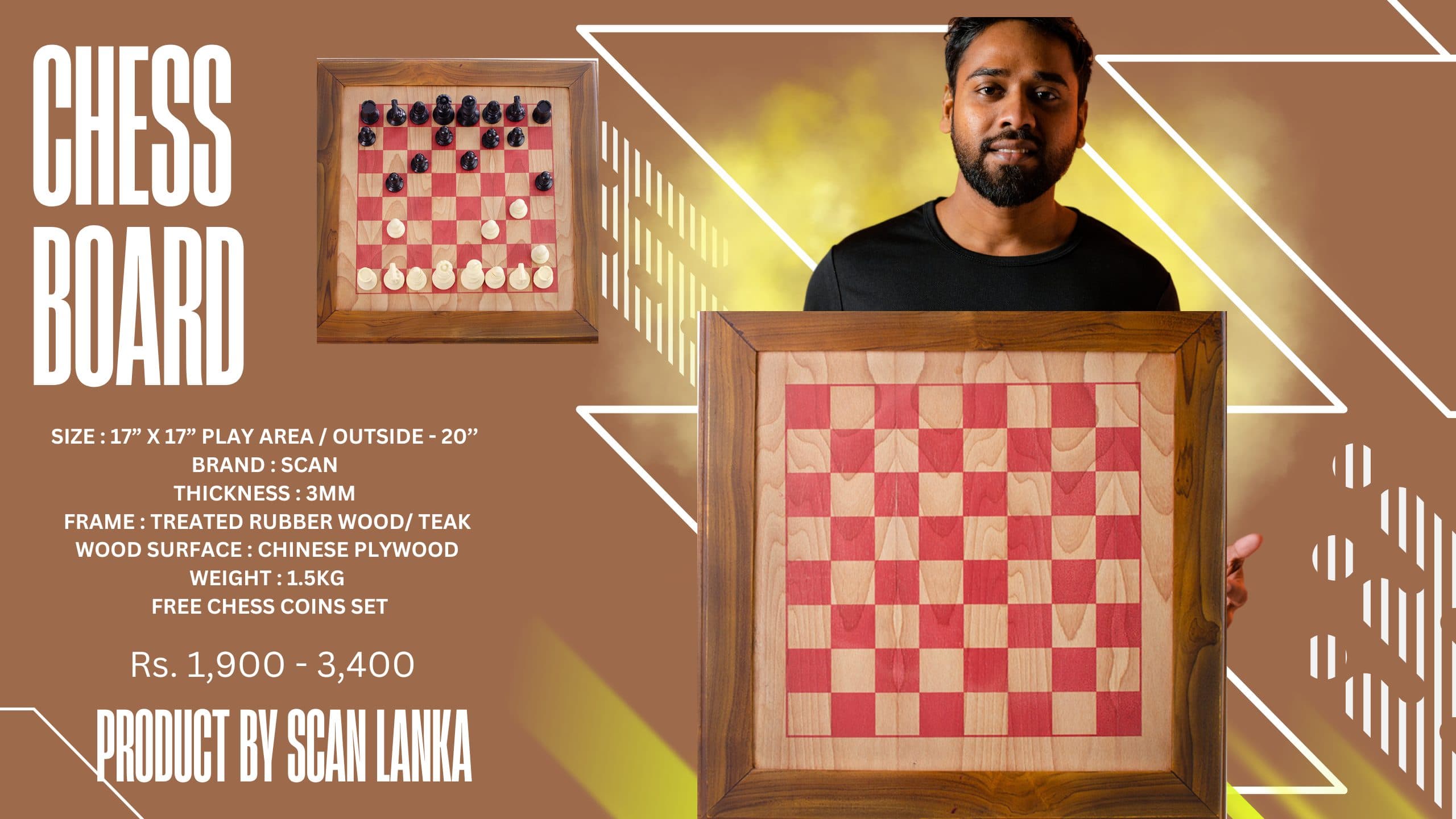Chess Board ( Teak wood )